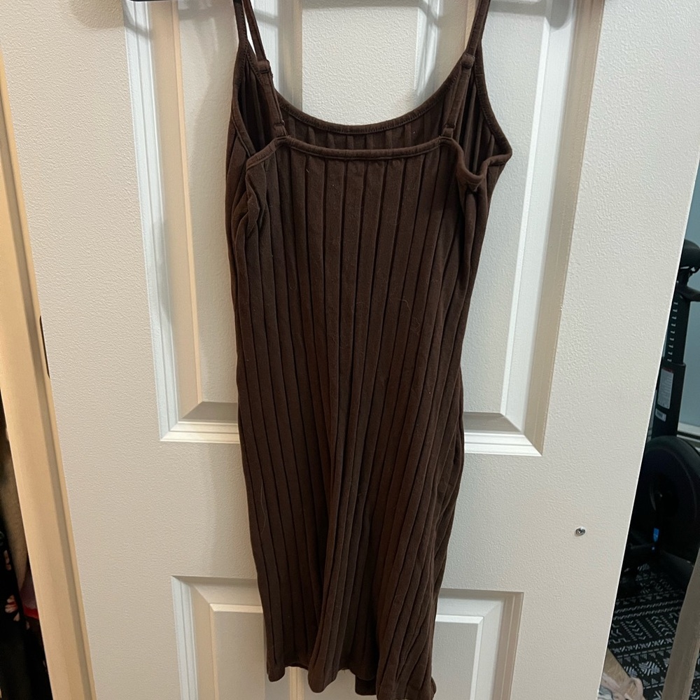 Brown tight mini dresss